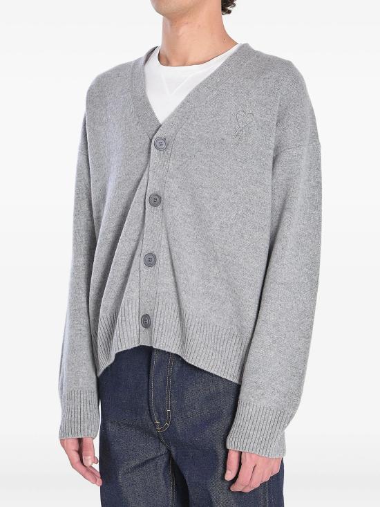 26SS 아미 톤온톤 하트 로고 캐시미어 울 가디건 HKC371KN0071 050 DS026368 M - AMI