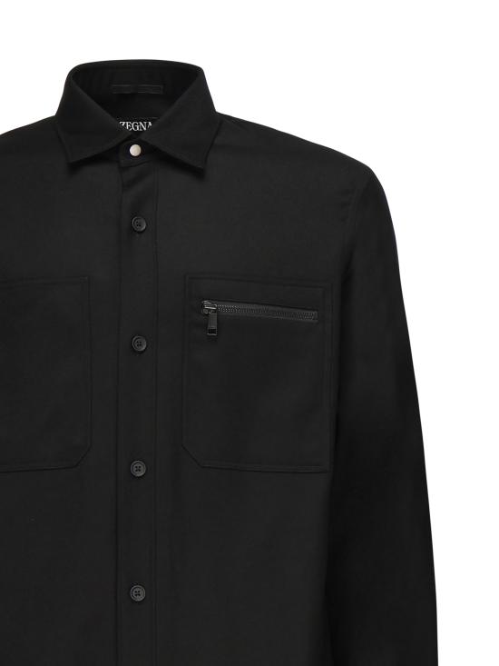 25FW 에르메네질도제냐 긴팔 셔츠 UGV01A2 SOTM2290 Black - ERMENEGILDO ZEGNA