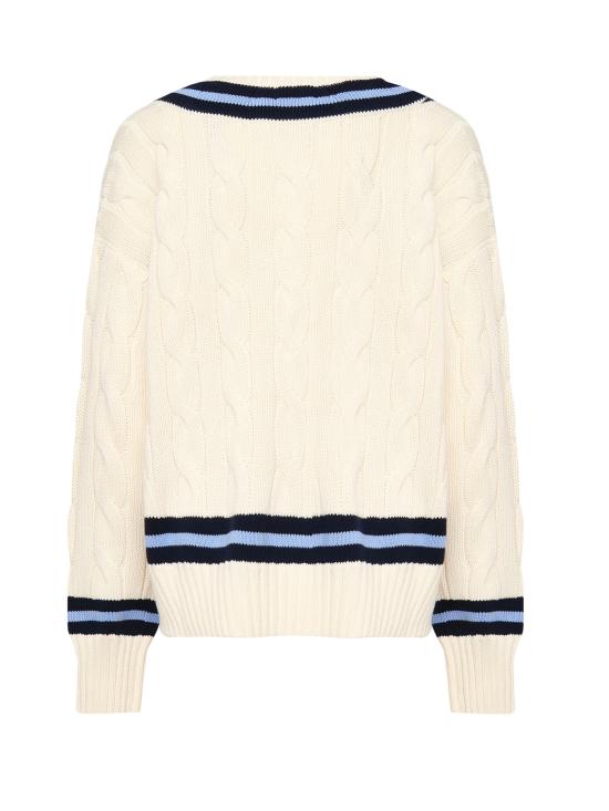 25FW 폴로 랄프로렌 스웨터 211891676 001 CREAM NAVY - POLO RALPH LAUREN