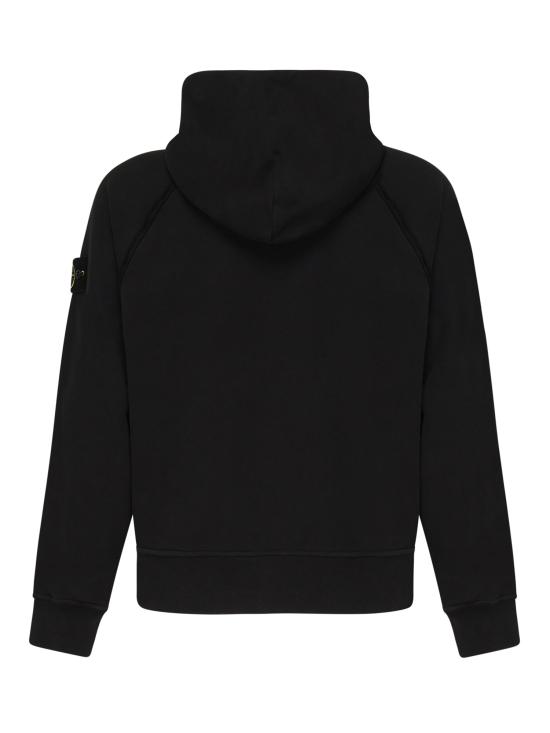 25FW 스톤 아일랜드 6100023 브러쉬드 오가닉 코튼 플리스 오버사이즈 후드 티셔츠 K2S156100023 S0A20V0029 Black - STONE ISLAND