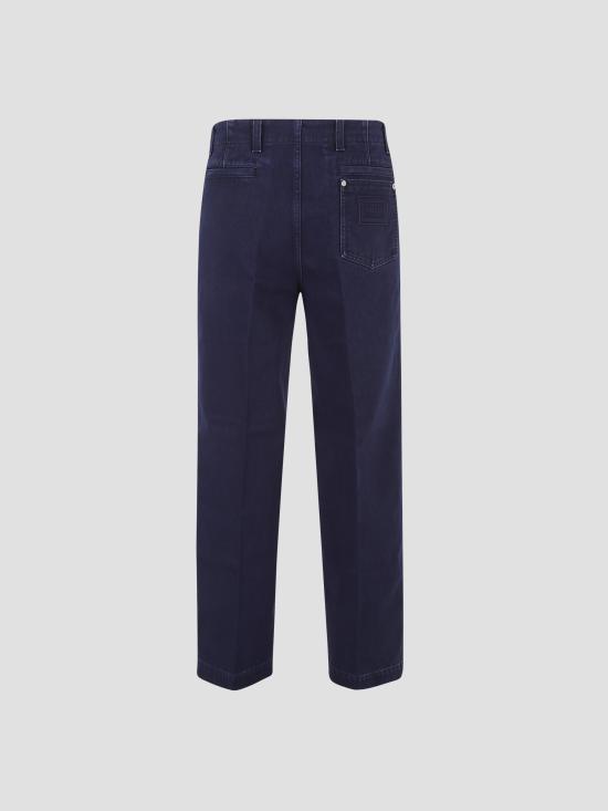 25FW 구찌 엠보스 라벨 워시드 데님 팬츠 835168XDDA8 4447 BLUE MIX - GUCCI