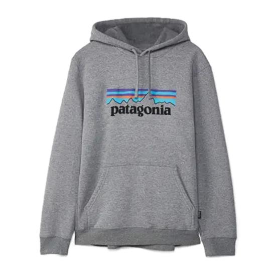 25FW 파타고니아 P-6  LOGO UPRISAL 로고 업라이절 후드티 39622 GLH GRAVEL HEATHER