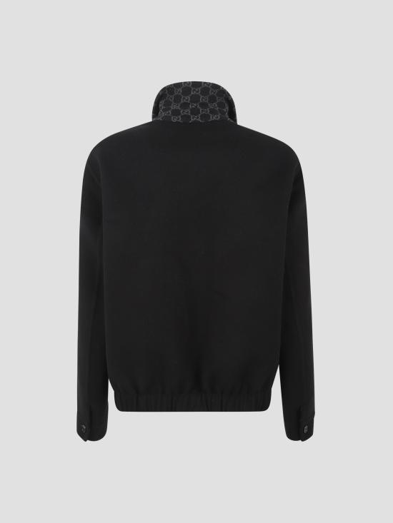 25FW 구찌 울 블랙 자켓 794813Z7AON 1120 BLACK GREY MC - GUCCI