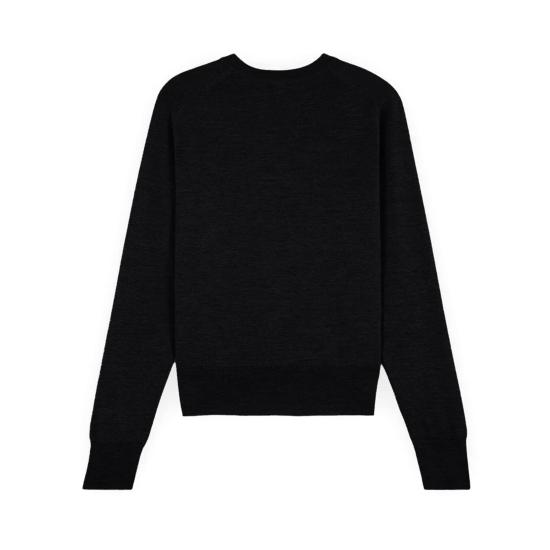 25SS 메종키츠네 베이비 폭스 패치 레귤러 스웨터 MW00816KT1036 P199 BLACK - MAISON KITSUNE