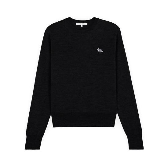 25SS 메종키츠네 베이비 폭스 패치 레귤러 스웨터 MW00816KT1036 P199 BLACK