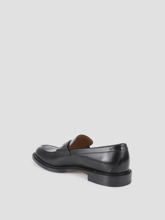 25FW 구찌 스무스 레더 웹 로퍼  838136AAEYD 1060 BLACK VRV - GUCCI