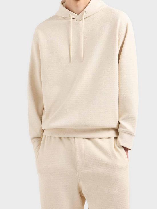 26SS 엠포리오 아르마니 후드 티셔츠 EM001007AF13700U1088 Cream - EMPORIO ARMANI