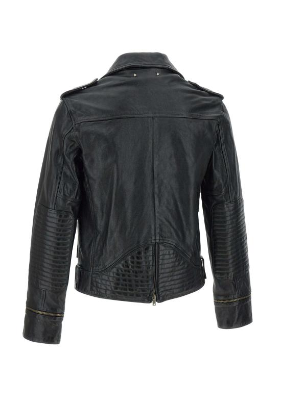 25FW 골든구스 가죽 자켓 GMP02258 P00119590100 Black - GOLDEN GOOSE