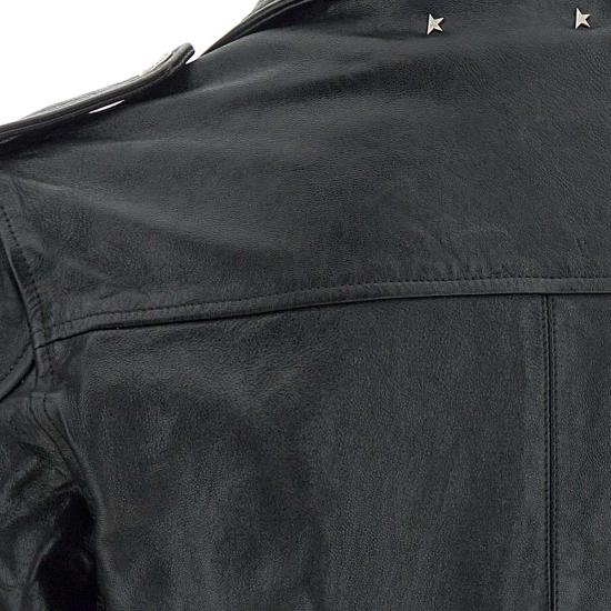 25FW 골든구스 가죽 자켓 GMP02258 P00119590100 Black - GOLDEN GOOSE