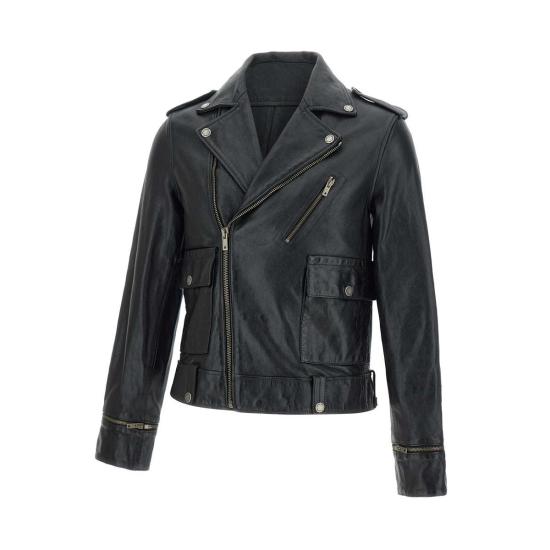 25FW 골든구스 가죽 자켓 GMP02258 P00119590100 Black - GOLDEN GOOSE