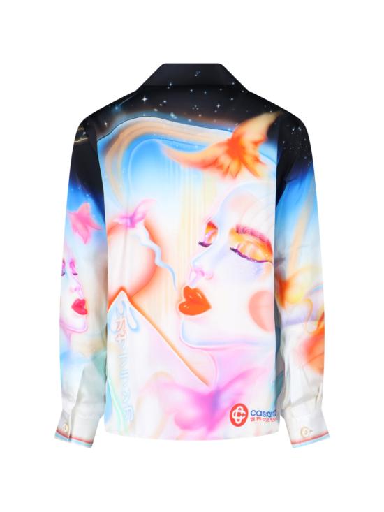 25FW 카사블랑카 긴팔 셔츠 U MPF25 SH 006 02 GALACTIC CONNECTION MultiColour - CASABLANCA