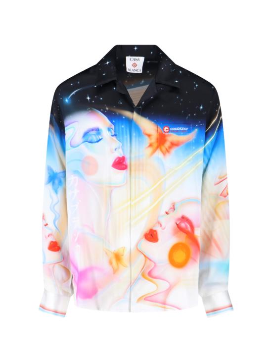 25FW 카사블랑카 긴팔 셔츠 U MPF25 SH 006 02 GALACTIC CONNECTION MultiColour