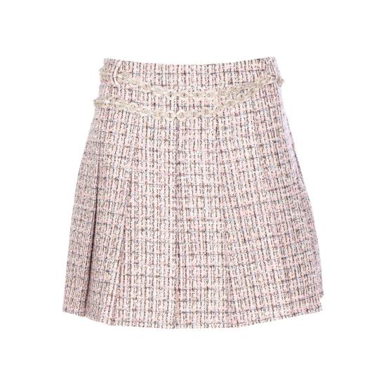 25FW 셀프 포트레이트 미디 스커트 AW25048SKAP PINK ROSA - SELF PORTRAIT