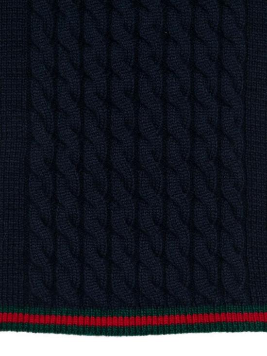 25FW [키즈] 구찌 넥워머/머플러/스카프 828913 4K206 4166 NAVY DARK GREEN - GUCCI