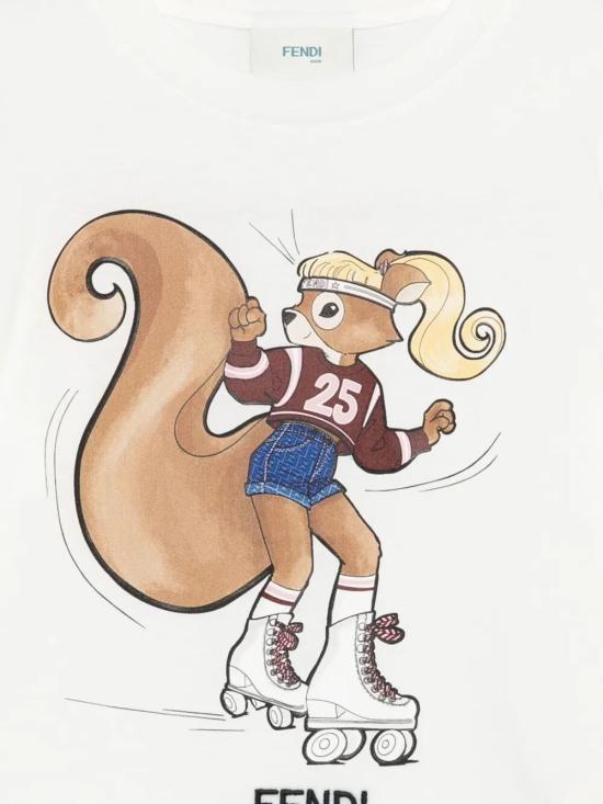 25FW [키즈] 펜디 티셔츠 JFI386 7AJ F0TU9 CHALK - FENDI