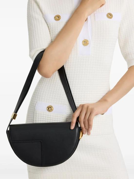 26SS 파투 하프문 레더 숄더백 BA0225000 999B BLACK - PATOU