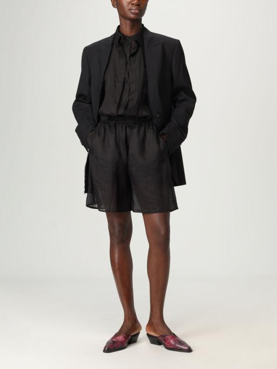 25FW 토템 숏팬츠 253WRB0321FB0434 001 Black - TOTEME