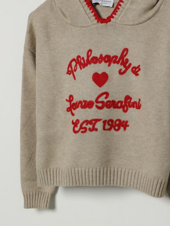 25FW [키즈] 필로소피 풀오버 I9F6086058 P002 Ecru - PHILOSOPHY
