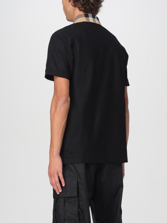 25FW 버버리 코튼 폴로 셔츠 8071620 Black - BURBERRY