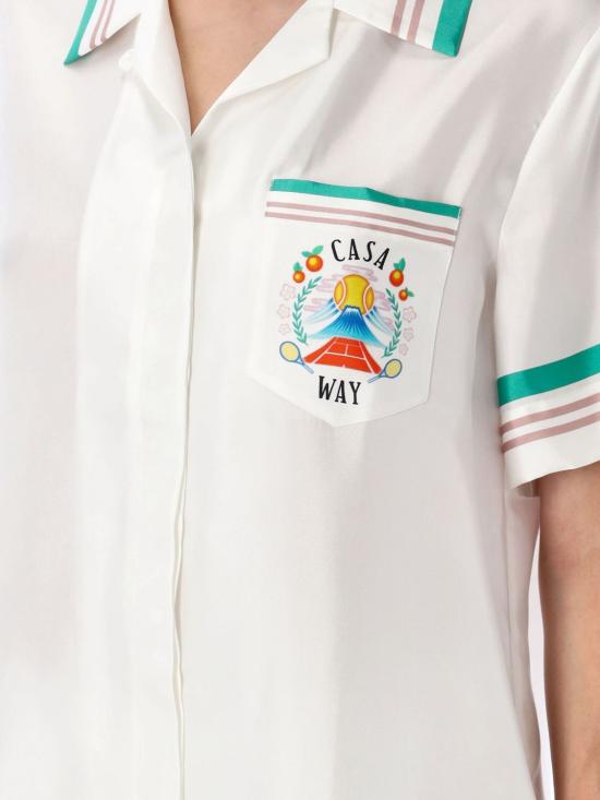 25FW 카사블랑카 블라우스 WPF25SH2000 7 White - CASABLANCA