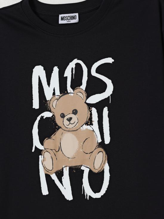 25FW [키즈] 모스키노 원피스 HAV0GLLAA46 60100 Black - MOSCHINO