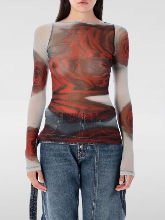 25FW 장 폴 고티에 긴팔 티셔츠 TO352M011P 010230 White