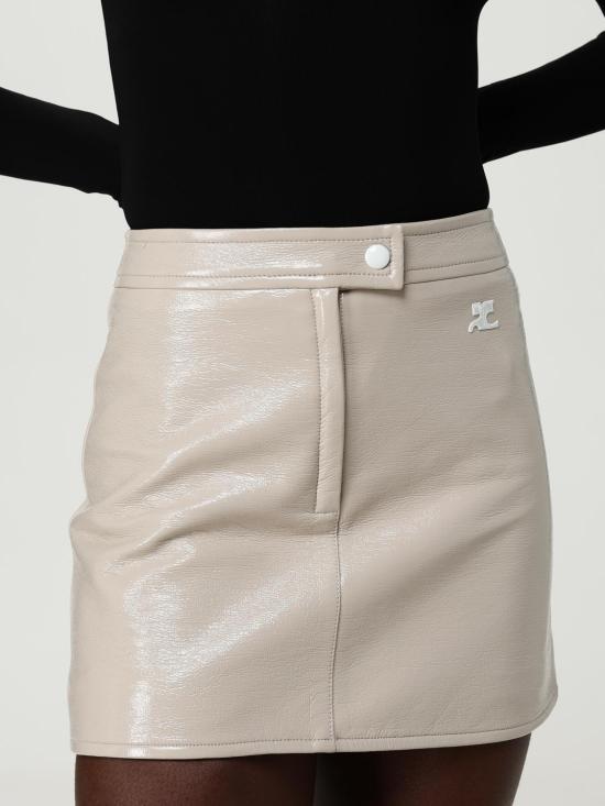 25FW 쿠레쥬 숏 스커트 PERCJU001VY0014 9100 Grey - COURREGES