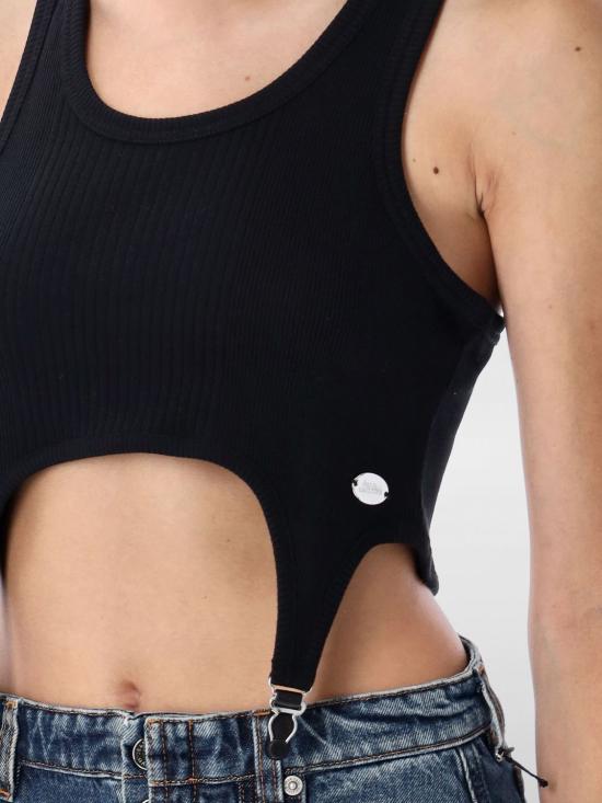 25FW 장 폴 고티에 민소매 티셔츠 BR013J014 00 Black - JEAN PAUL GAULTIER