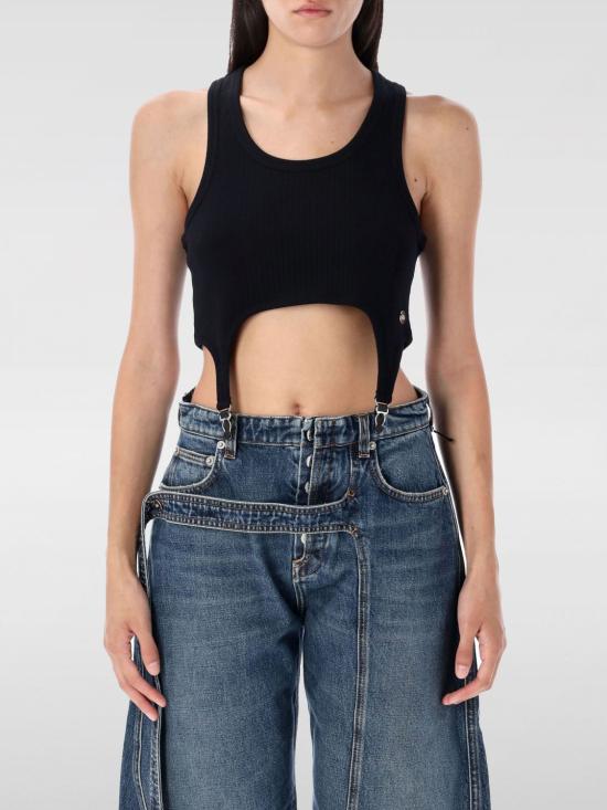 25FW 장 폴 고티에 민소매 티셔츠 BR013J014 00 Black