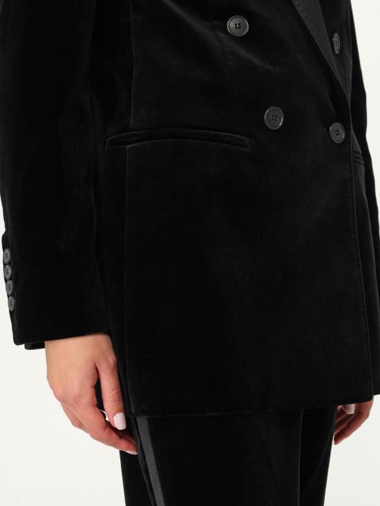 25FW 막스마라 벨벳 더블 브레스터드 블레이저 2521046181600 007 Black - MAX MARA