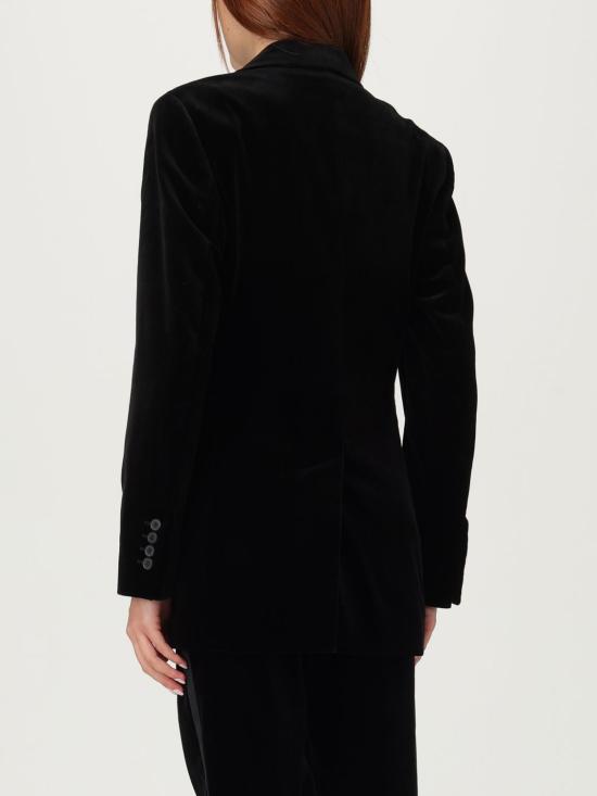 25FW 막스마라 벨벳 더블 브레스터드 블레이저 2521046181600 007 Black - MAX MARA