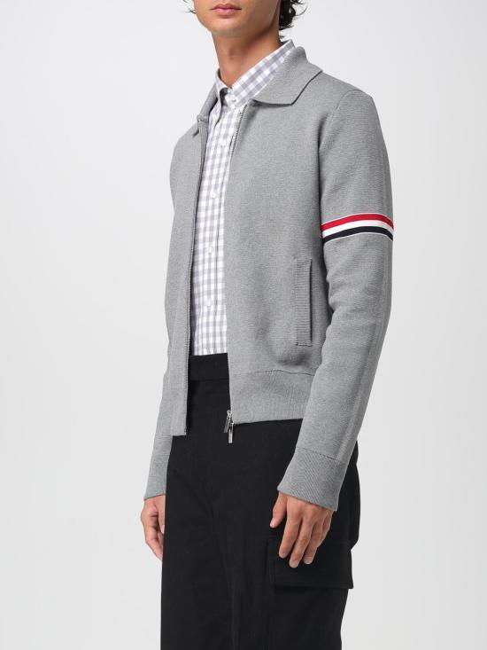 25FW 톰브라운 집업 니트 MKJ076AY3007 055 Grey - THOM BROWNE