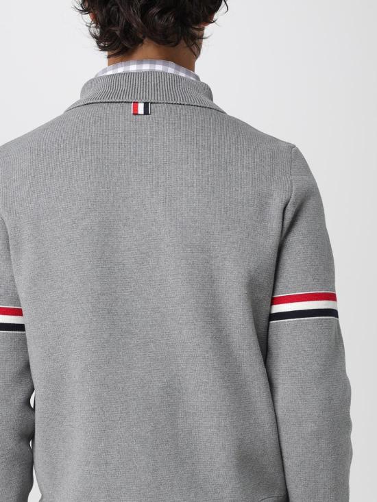 25FW 톰브라운 집업 니트 MKJ076AY3007 055 Grey - THOM BROWNE