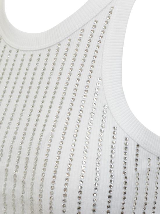 24FW 디 아티코 민소매 티셔츠 247WCT276J050R 480 WHITE CRYSTAL - THE ATTICO