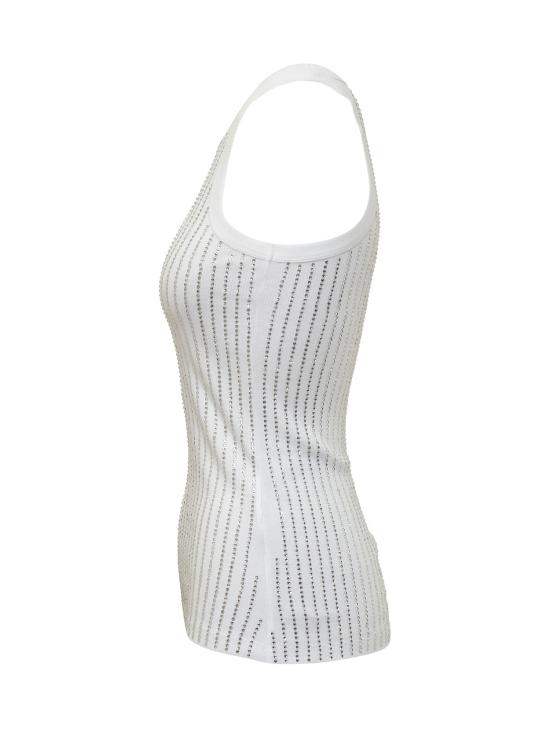 24FW 디 아티코 민소매 티셔츠 247WCT276J050R 480 WHITE CRYSTAL - THE ATTICO