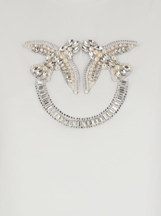 25FW 핑코 반팔 티셔츠 100535A2RNZ05 White - PINKO