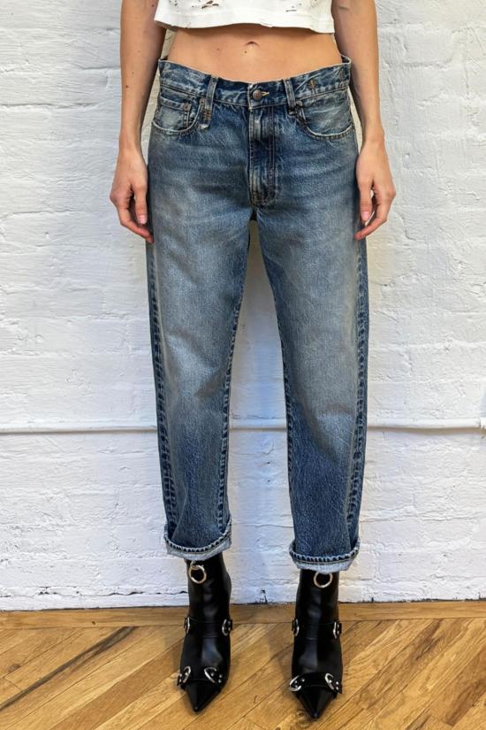  알13 데님 팬츠 R13 보이프렌드 진 재스퍼 - R13