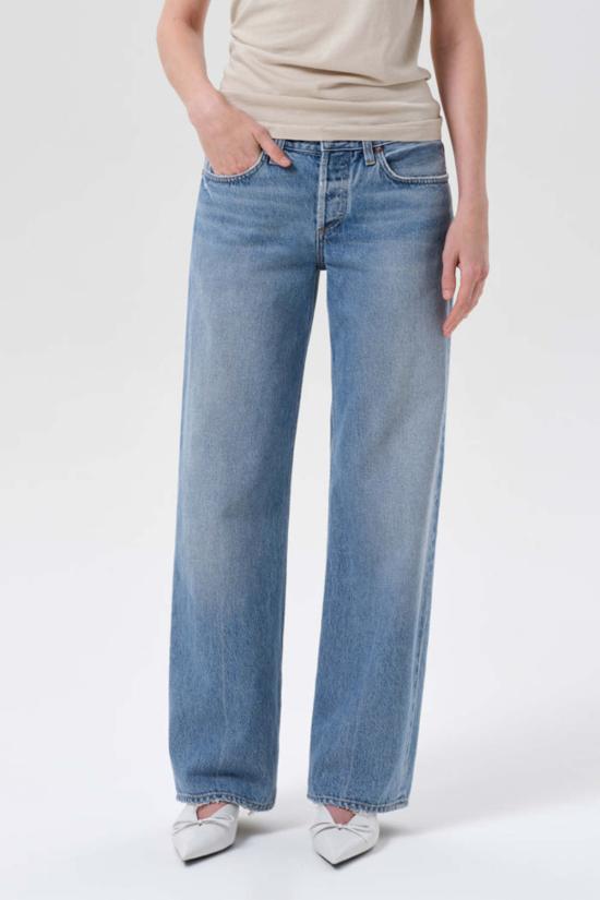  에이골디 데님 팬츠 아골드 로우라이즈 루즈 진 볼트 - AGOLDE