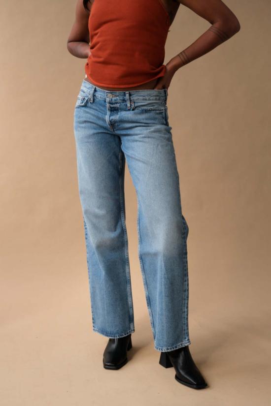  에이골디 데님 팬츠 아골드 로우라이즈 루즈 진 볼트