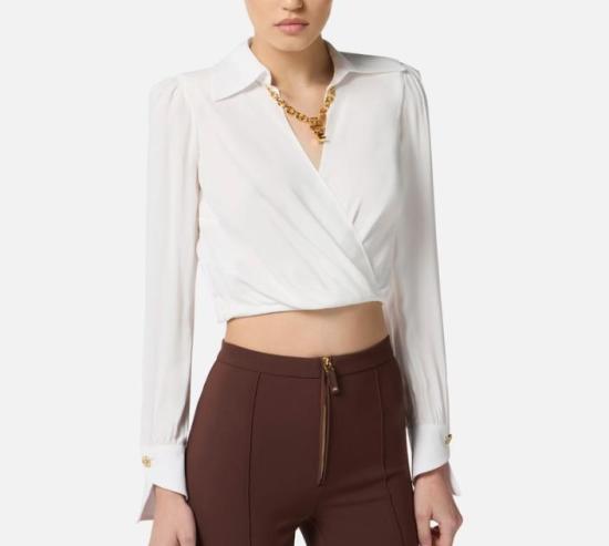 25FW 엘리자베타프랜치 블라우스 CAT0256E2360 Avorio Beige - ELISABETTA FRANCHI