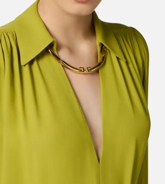 25FW 엘리자베타프랜치 블라우스 CA12356E2EA9 Iguana GREEN - ELISABETTA FRANCHI