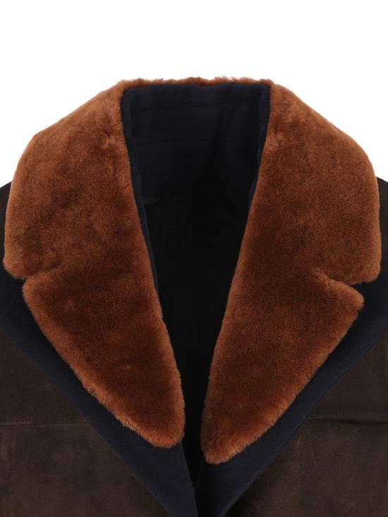 25FW 프라다 스웨이드 앤 셔링 카방 자켓  56A2221V97F0192 AI25 EBONY - PRADA