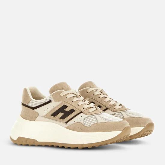 25FW 호간 HI-FI 하이파이 플랫폼 스니커즈  HXW6690FK70UHU32TL32TL Beige - HOGAN