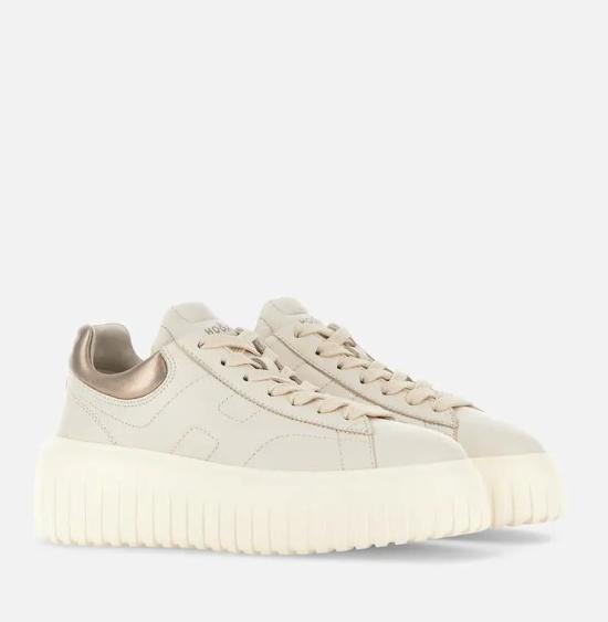 25FW 호간 H-스트라이프 스니커즈  HXW6450FC60KU00GAN0GAN Beige - HOGAN