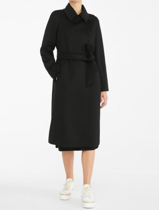 25FW 막스마라 버진 울 드랩 코트  2526016172600013 NERO Black - MAX MARA