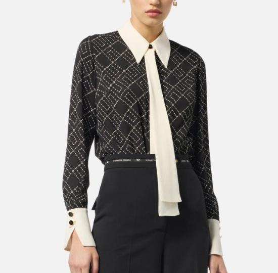 25FW 엘리자베타프랜치 블라우스 CA10456E2EF3 Nero Milk NERO - ELISABETTA FRANCHI