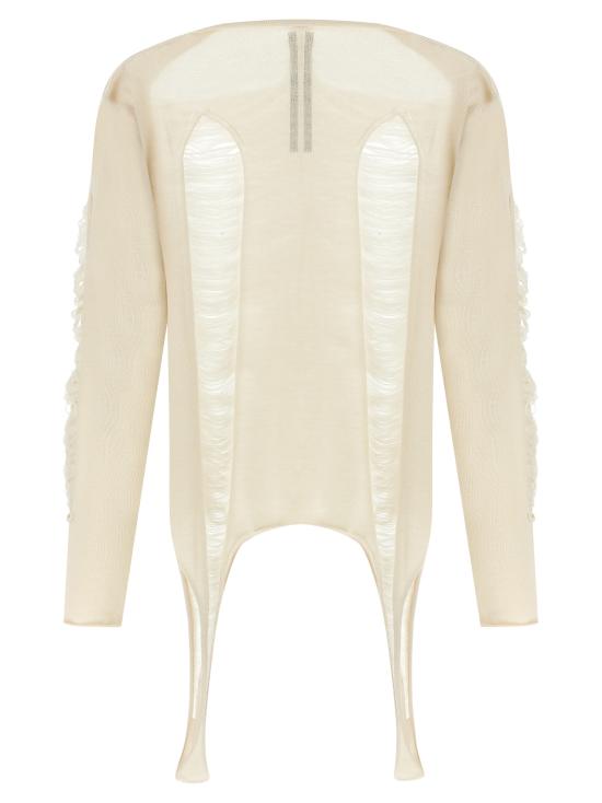 25SS 릭 오웬스 스웨터 RR01E5671KGRIDM41 White - RICK OWENS