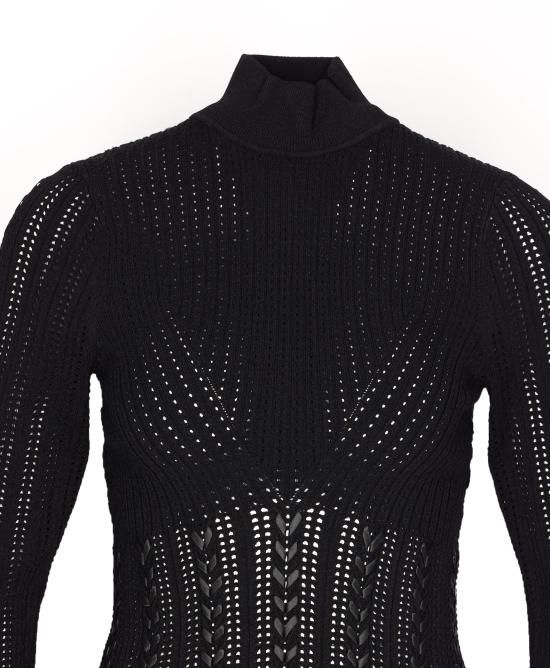 25FW 리우조 미디 원피스 CF5083MS46M 22222 Black - LIU JO