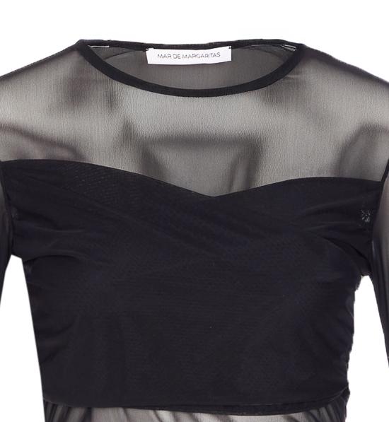 25FW 마 데 마가리타스 긴팔 티셔츠 MMABW01360 NE01 Black - MAR DE MARGARITAS