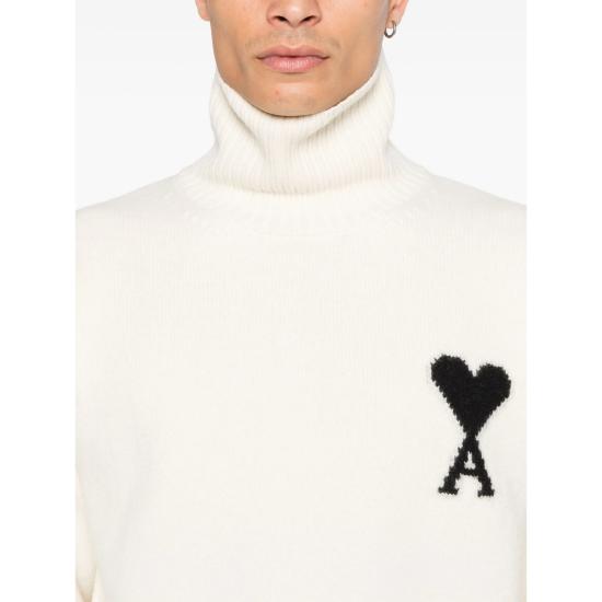 25FW 아미 ADC 터틀넥 스웨터 UKS839 018 151 NEUTRALS - AMI